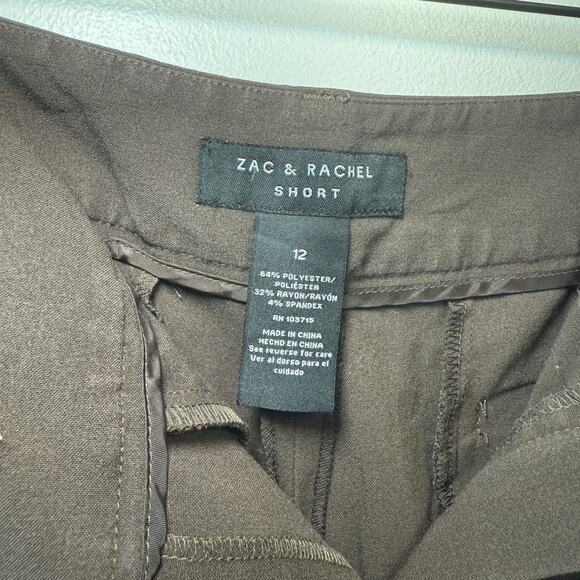 Zac & Rachel Women's Straight Leg Dress Pants Brown Size Short 12 - Picture 3 of 6